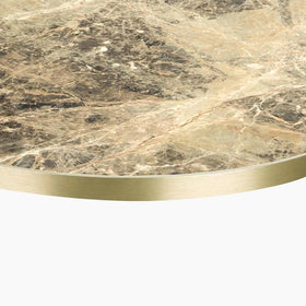 Phoenix Round Table Top | Latte Marble Effect