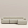 Malmo Right Hand 3 Seater Chaise Sofa | Oatmeal Woven Boucle