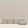 Malmo Right Hand 4 Seater Chaise Sofa | Oatmeal Woven Boucle