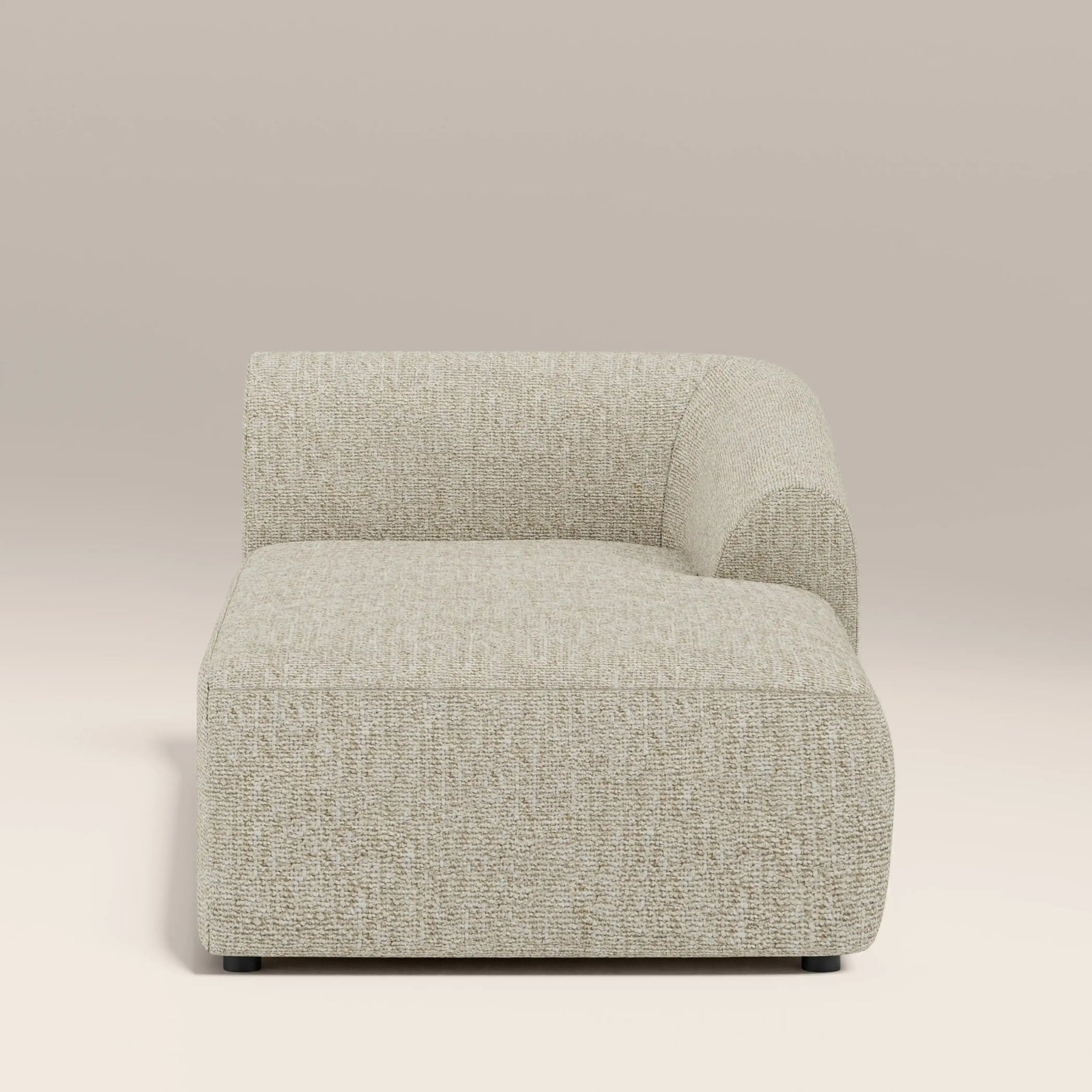 Malmo Right Chaise Module Section | Oatmeal Woven Boucle