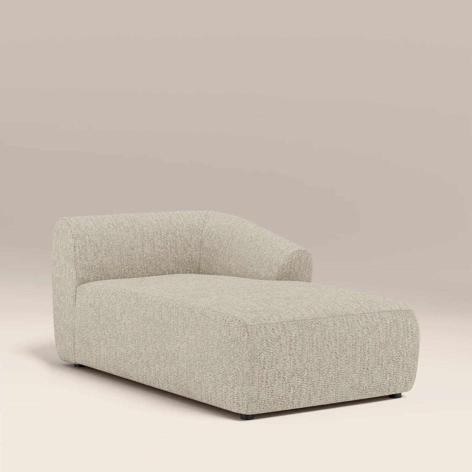 Malmo Right Chaise Module Section | Oatmeal Woven Boucle