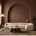 Malmo Right Hand 4 Seater Corner Sofa | Oatmeal Woven Boucle