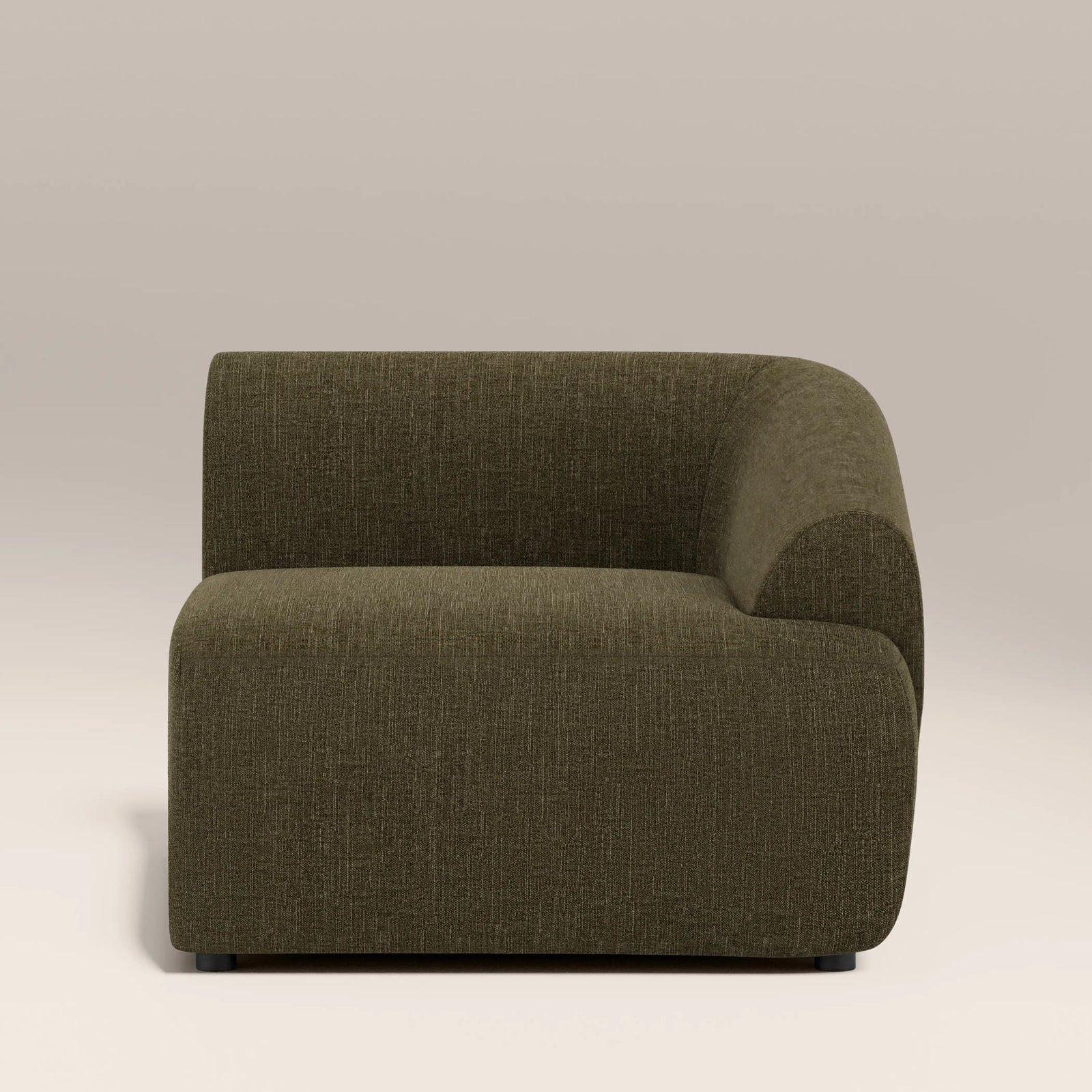 Malmo Right Hand Module Section | Olive Green Velvet Chenille