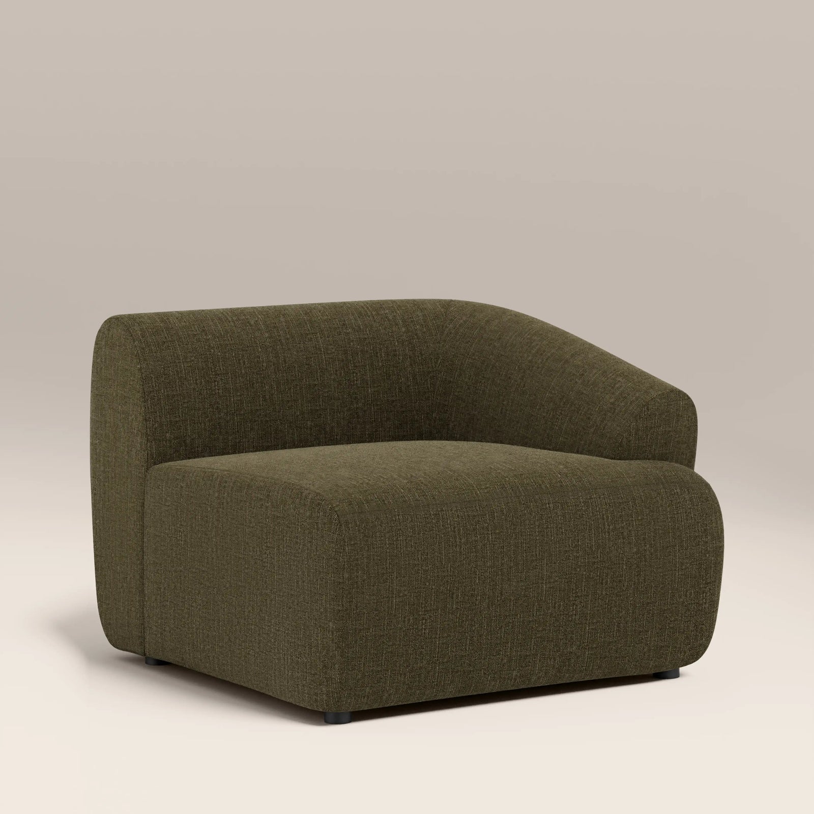 Malmo Right Hand Module Section | Olive Green Velvet Chenille