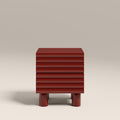 Raphael 2 Drawer Bedside Table | High Gloss Burgundy