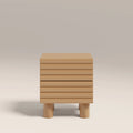 Raphael 2 Drawer Bedside Table | High Gloss Taupe