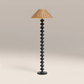 Reagan Floor Lamp | Natural Rattan & Black