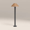 Reagan Floor Lamp | Natural Rattan & Black