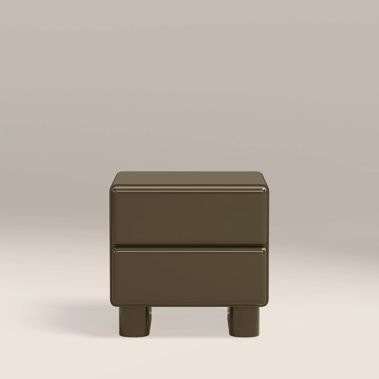 Roanne 2 Drawer Bedside Table | High Gloss Clay Green
