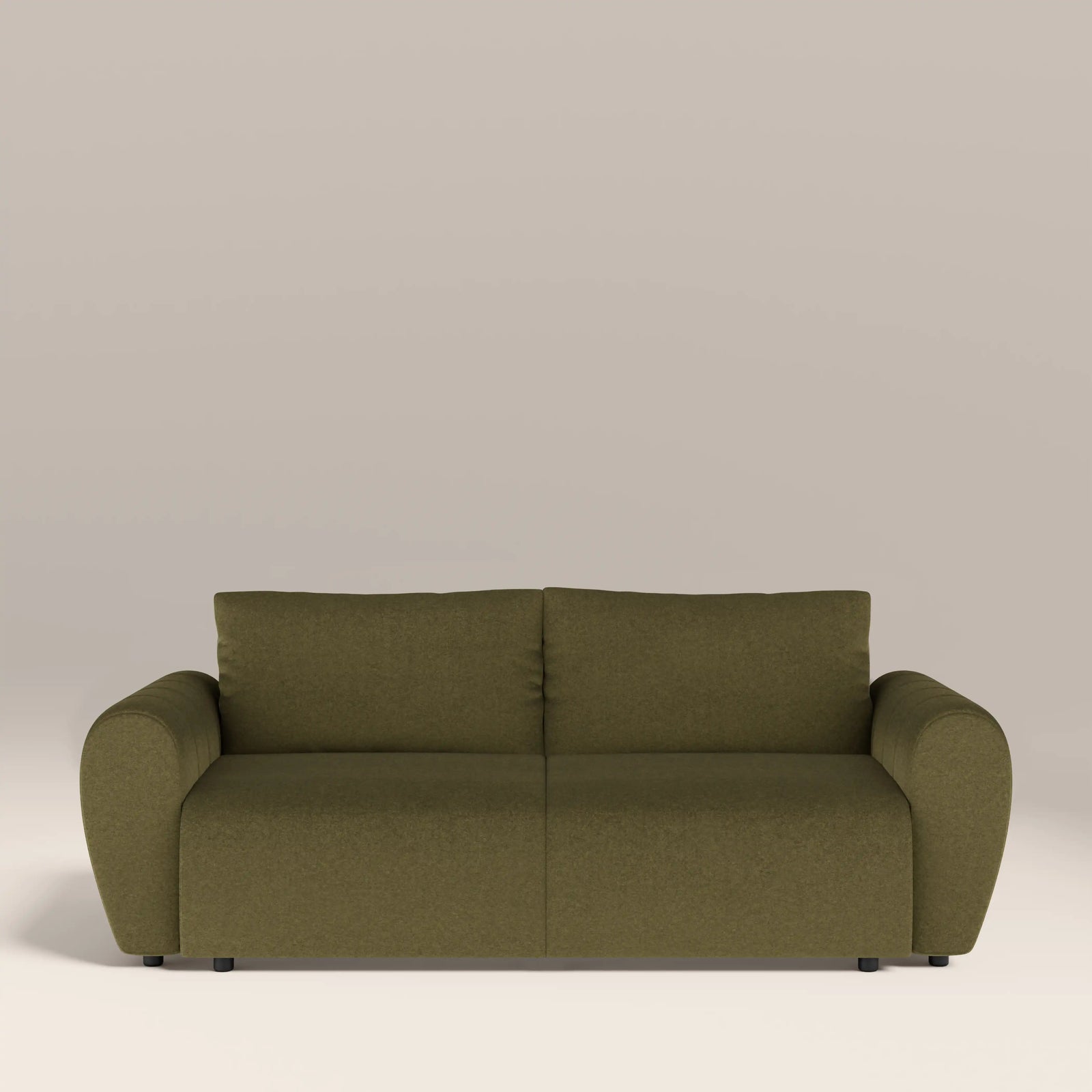 Aldbury 3 Seater Sofa Bed | Moss Green Sustainable Mohair Style Velvet