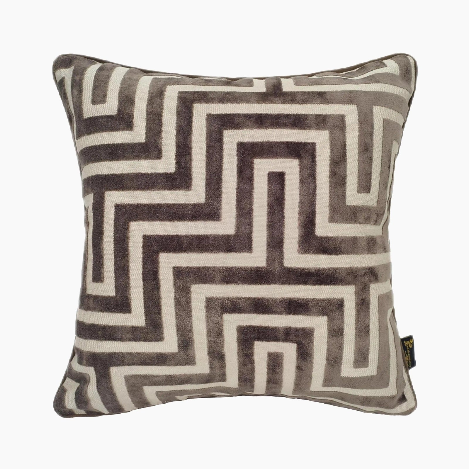 Connelly Square Velvet Cushion | Chocolate Brown