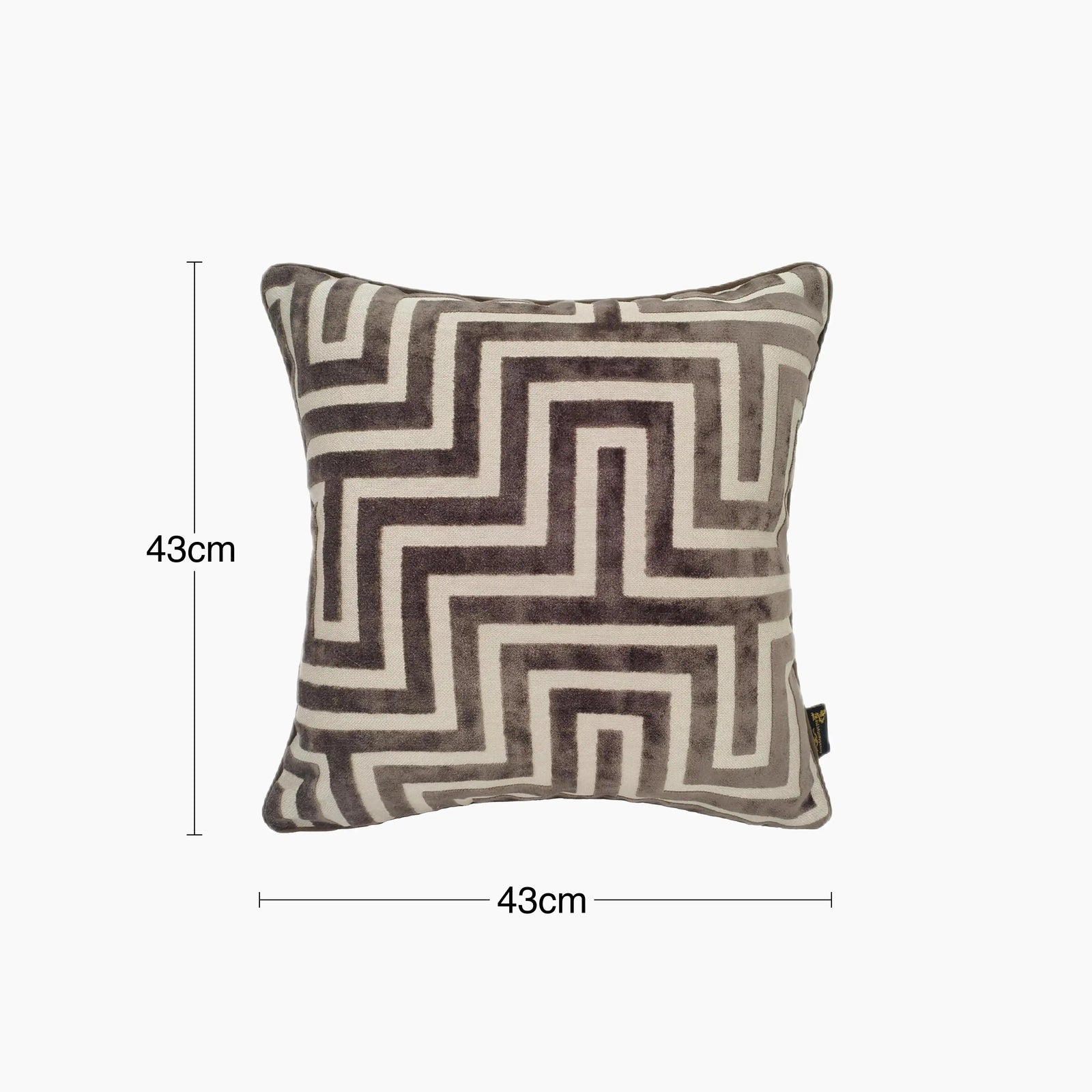 Connelly Square Velvet Cushion | Chocolate Brown