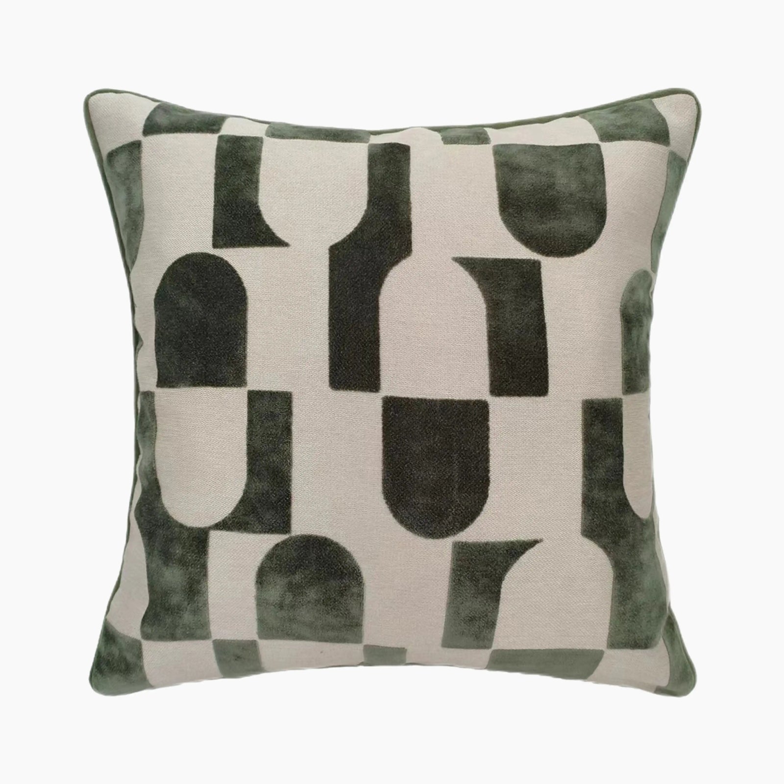 Alonzo Square Velvet Cushion | Sage Green
