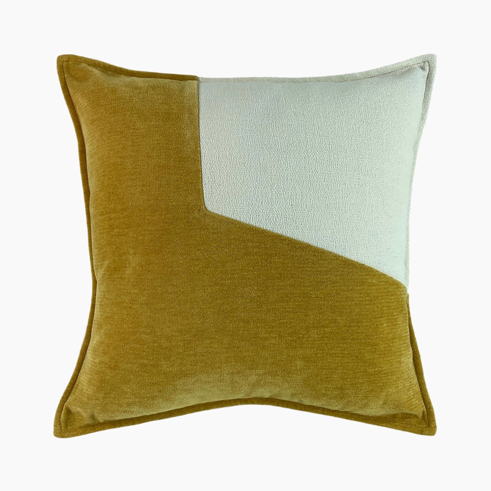 Tabby Square Fabric Cushion | Whiskey Brown & Cream