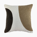 Charlie Square Boucle Cushion | Latte & Brown