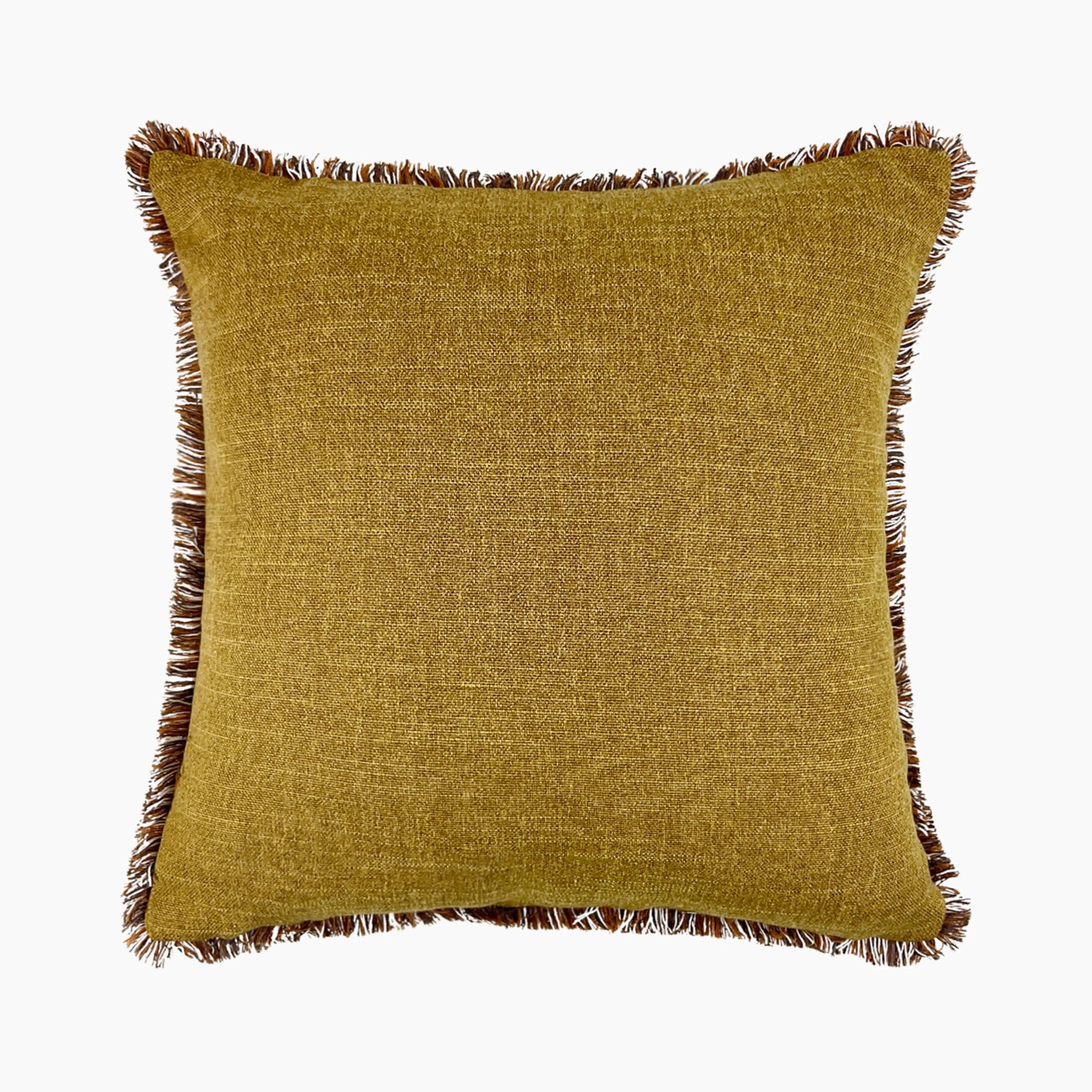 Tassa Square Fabric Cushion | Whiskey Brown