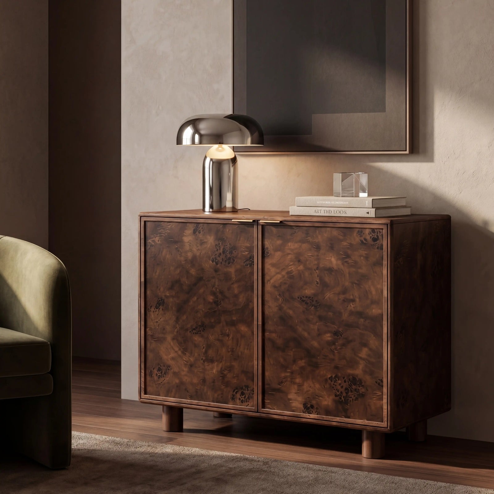Arden 2 Door Wooden Sideboard | Walnut Burl Wood
