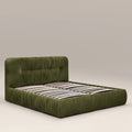 Bronte Ottoman Storage Super King Bed | Olive Green Sustainable Velvet
