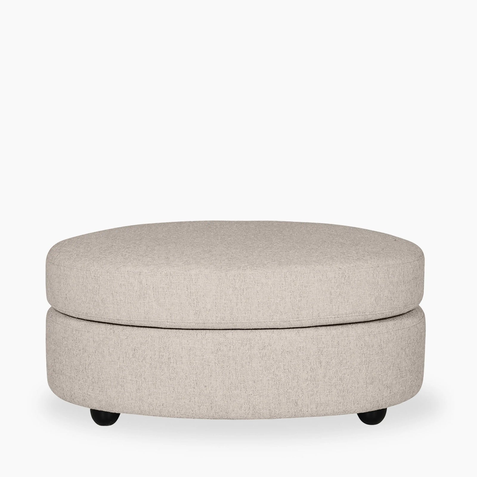 Hayden Ottoman | Cream Chenille Fabric