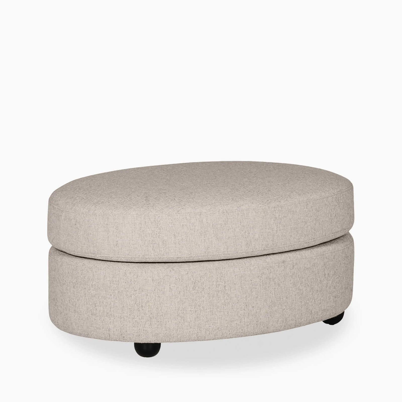 Hayden Ottoman | Cream Chenille Fabric