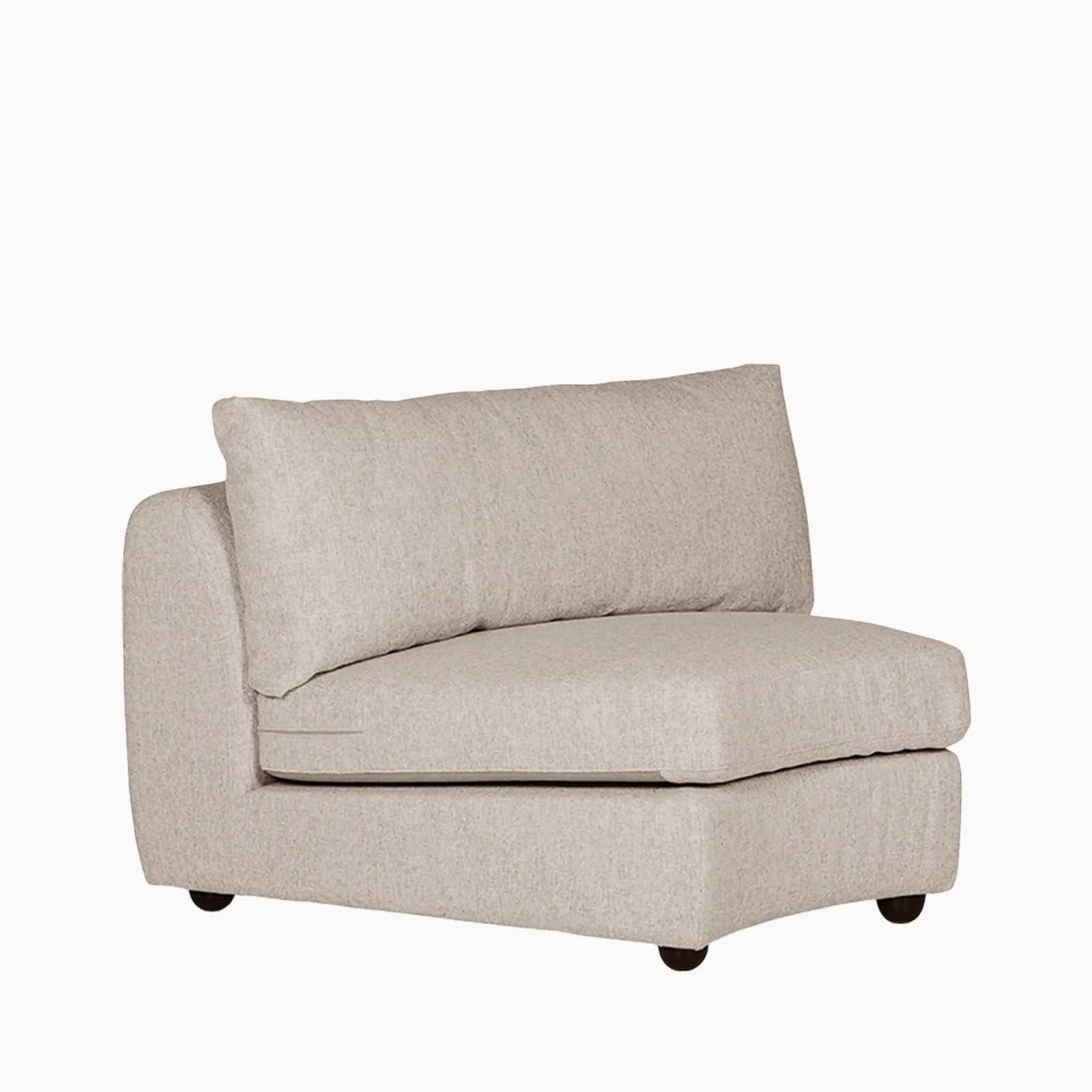 Hayden 1 Seater Sofa Section | Cream Chenille Fabric
