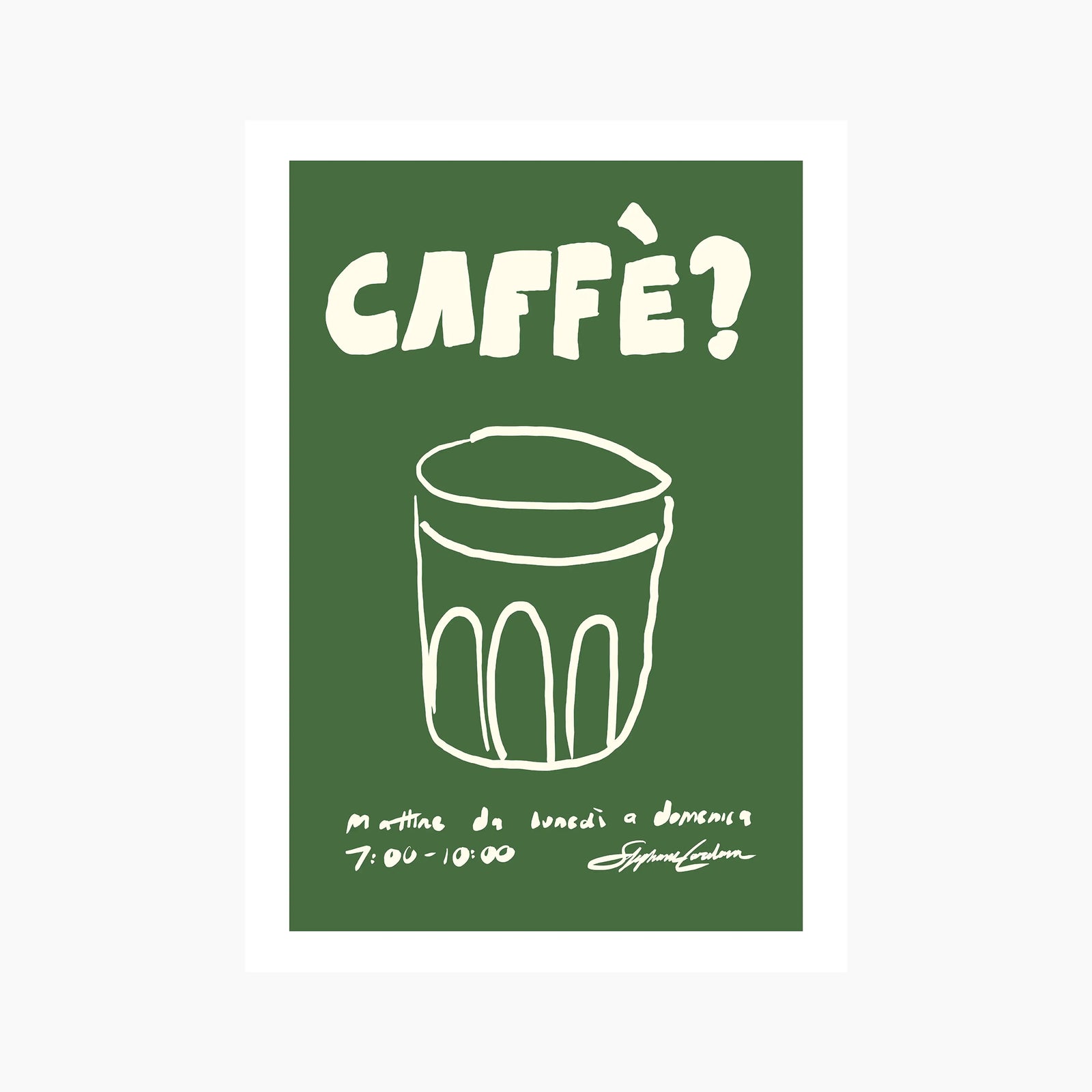 Caffe Order Graphic Print