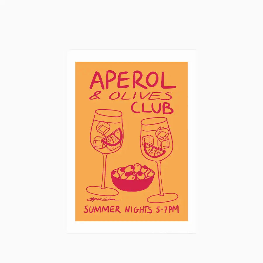 Aperol & Olives Club Graphic Print