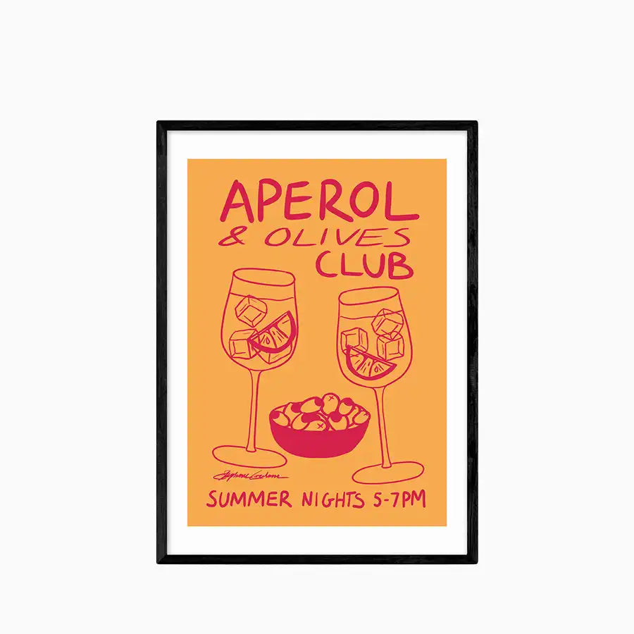 Aperol & Olives Club Graphic Print