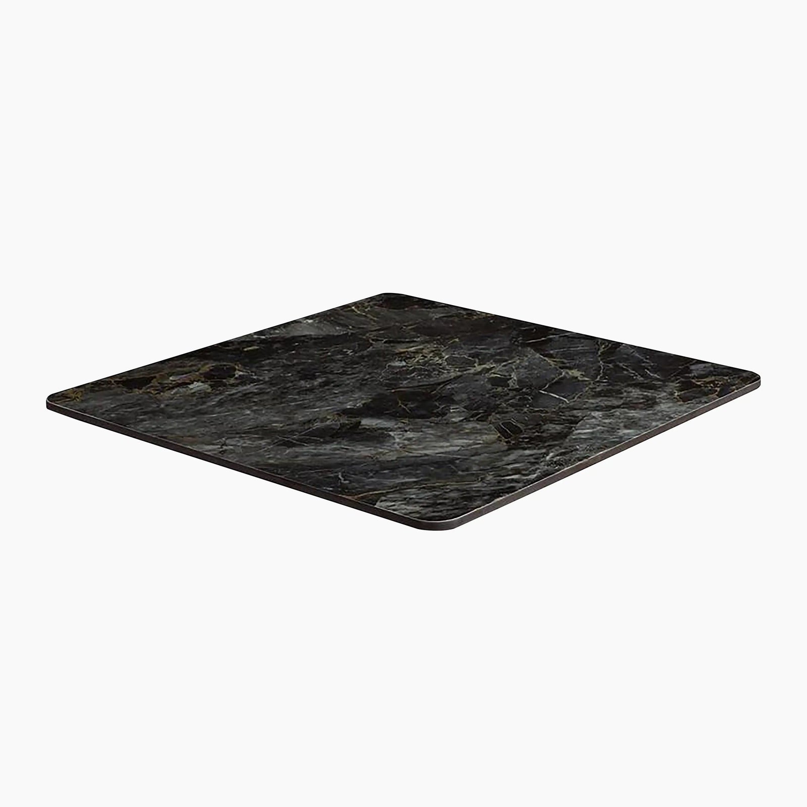 Safia Square Table Top | Black Portoro Marble Effect