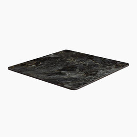 Safia Square Table Top | Black Portoro Marble Effect