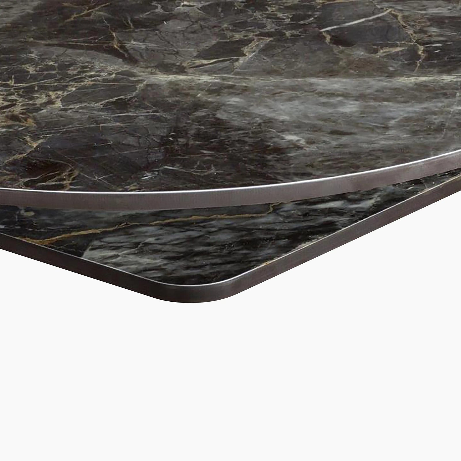 Safia Square Table Top | Black Portoro Marble Effect