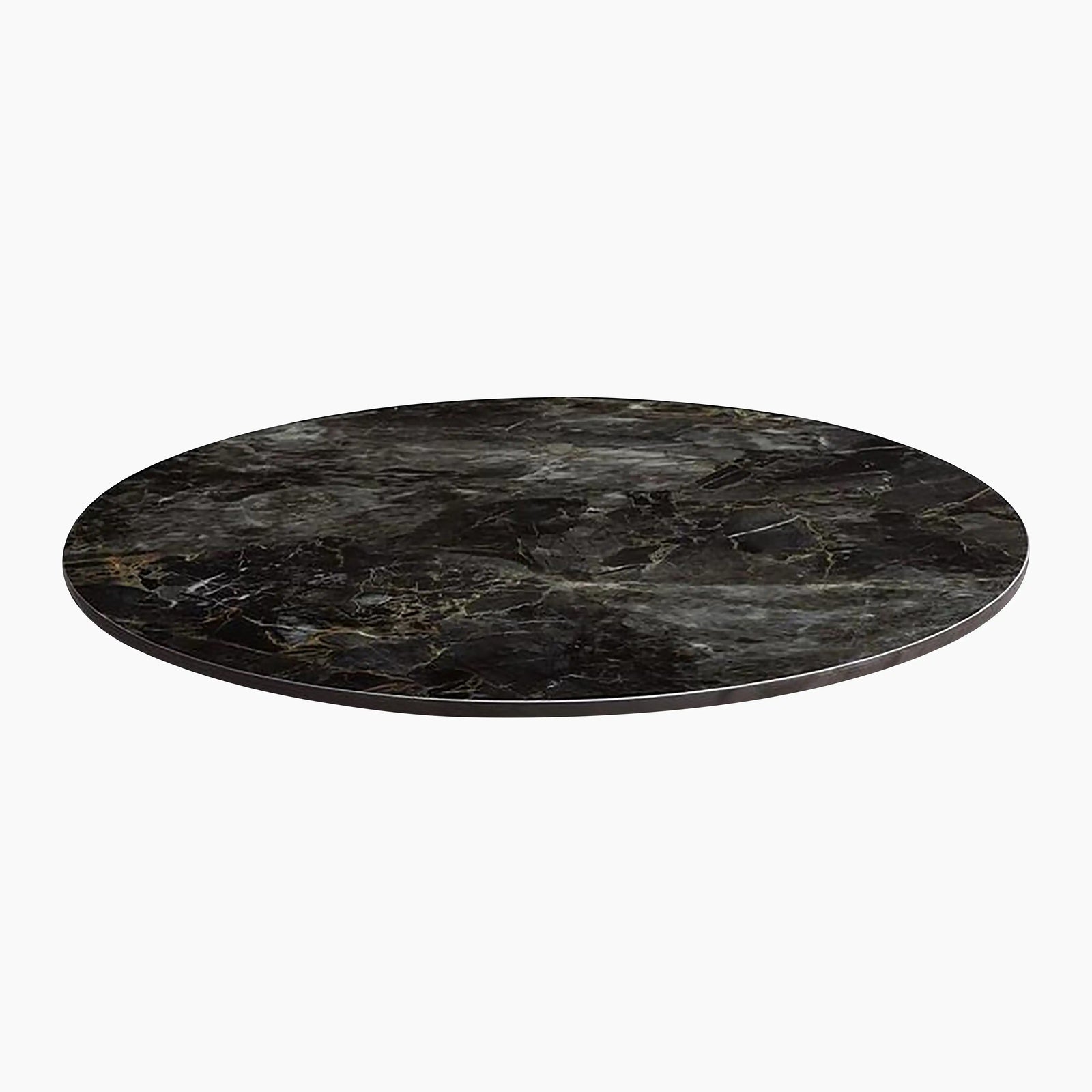 Safia Round Table Top | Black Portoro Marble Effect