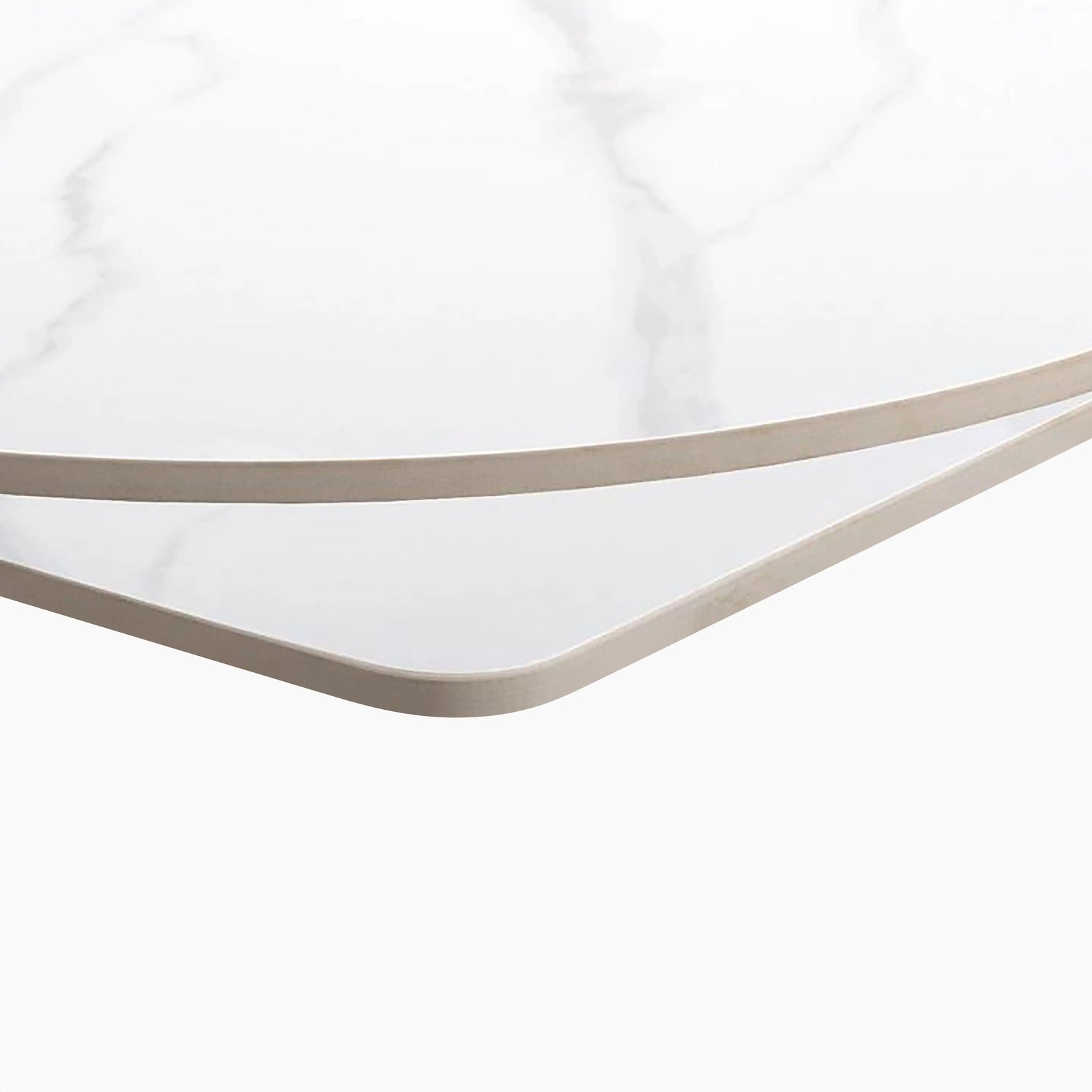 Safia Square Table Top | White Calacatta Marble Effect