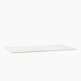 Safia Rectangle Table Top | White Calacatta Marble Effect