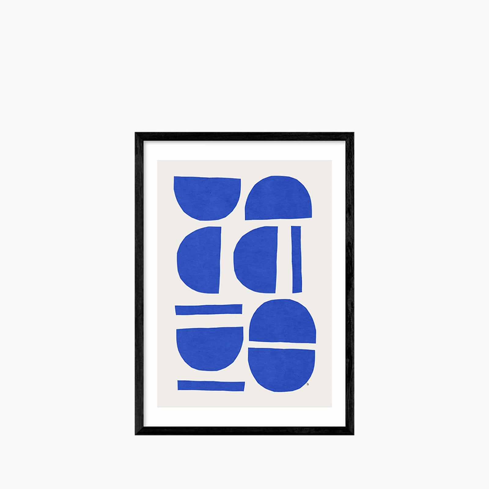 Sculptural Blue Graphic Print