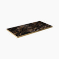 Phoenix Rectangle Table Top | Cappuccino Marble Effect