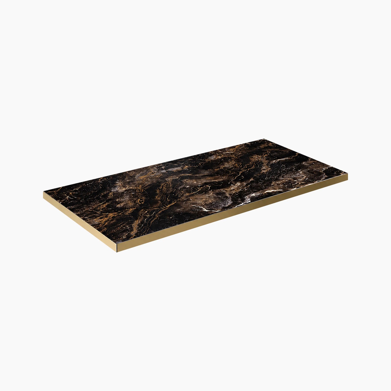 Phoenix Rectangle Table Top | Cappuccino Marble Effect
