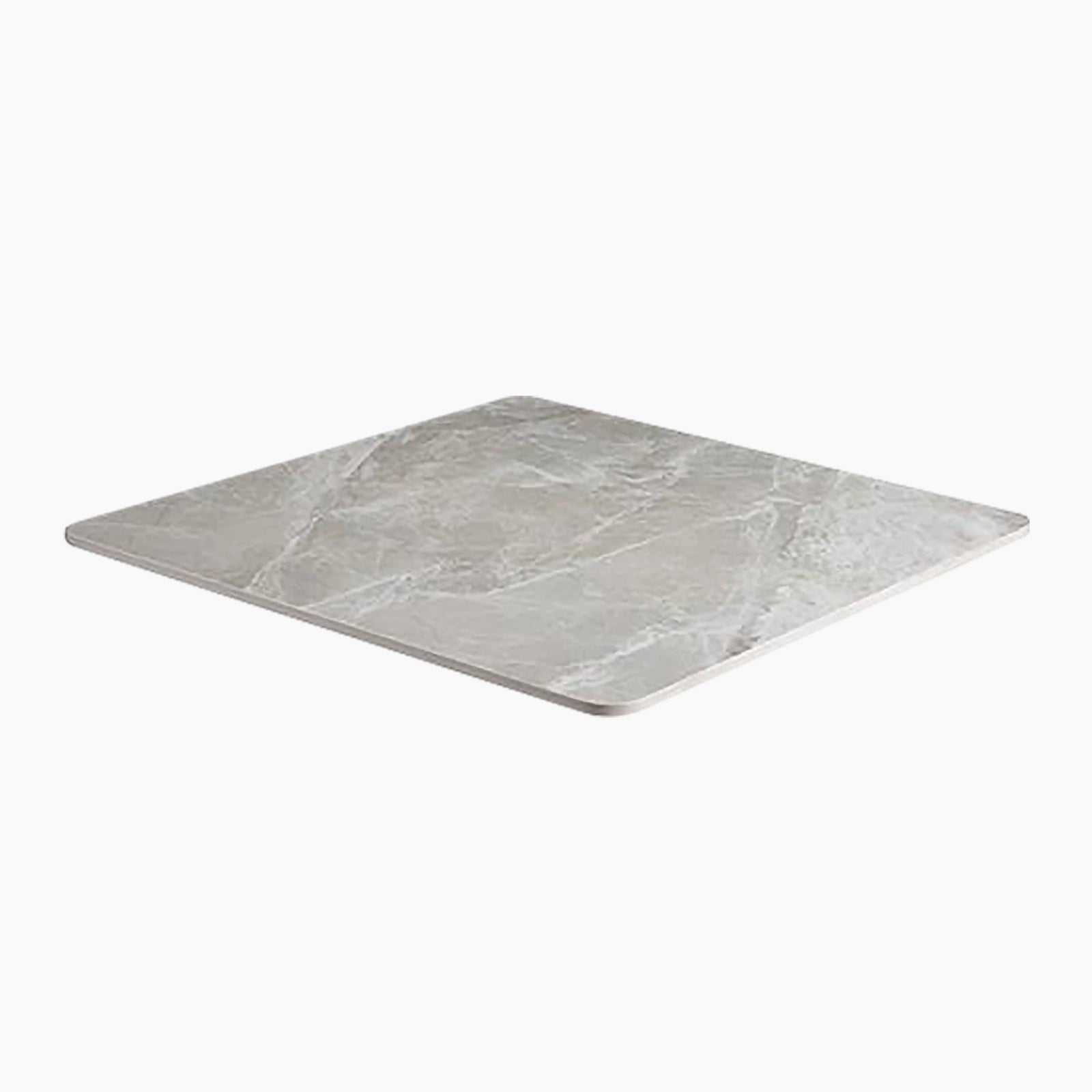 Safia Square Table Top | Grey Tundra Marble Effect