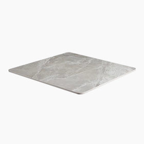 Safia Square Table Top | Grey Tundra Marble Effect
