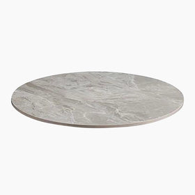 Safia Round Table Top | Grey Tundra Marble Effect