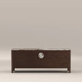 Tana 2 Door TV Stand | French Riviera Honed Marble & Walnut