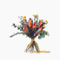 Verbena Hand-Tied Bouquet | Red & Yellow