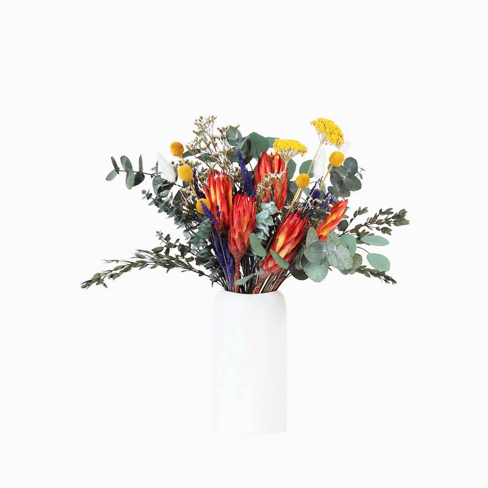 Verbena Letterbox Bouquet | Red & Yellow
