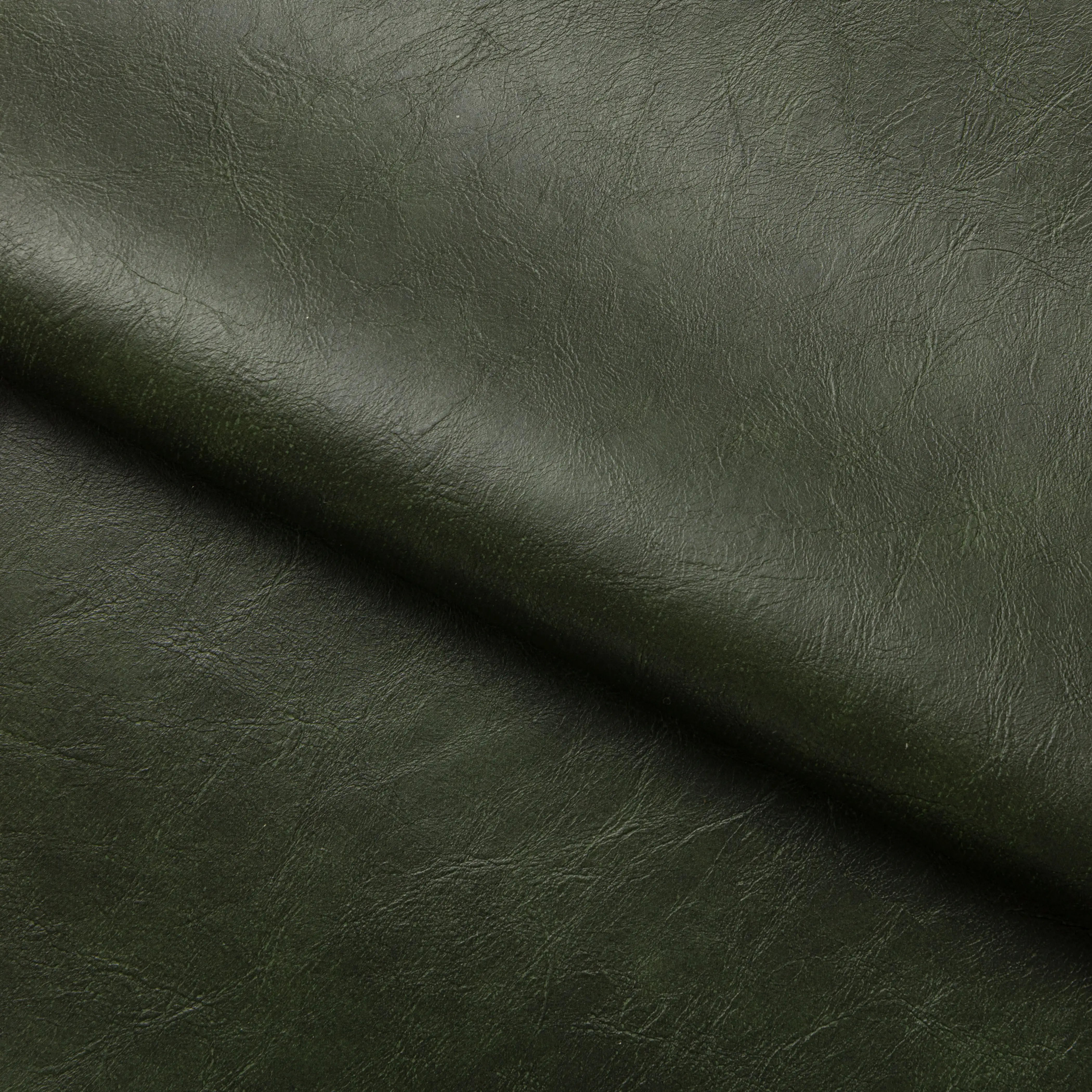 Burford Wooden Dining Chair | Vintage Green Faux Leather & Walnut