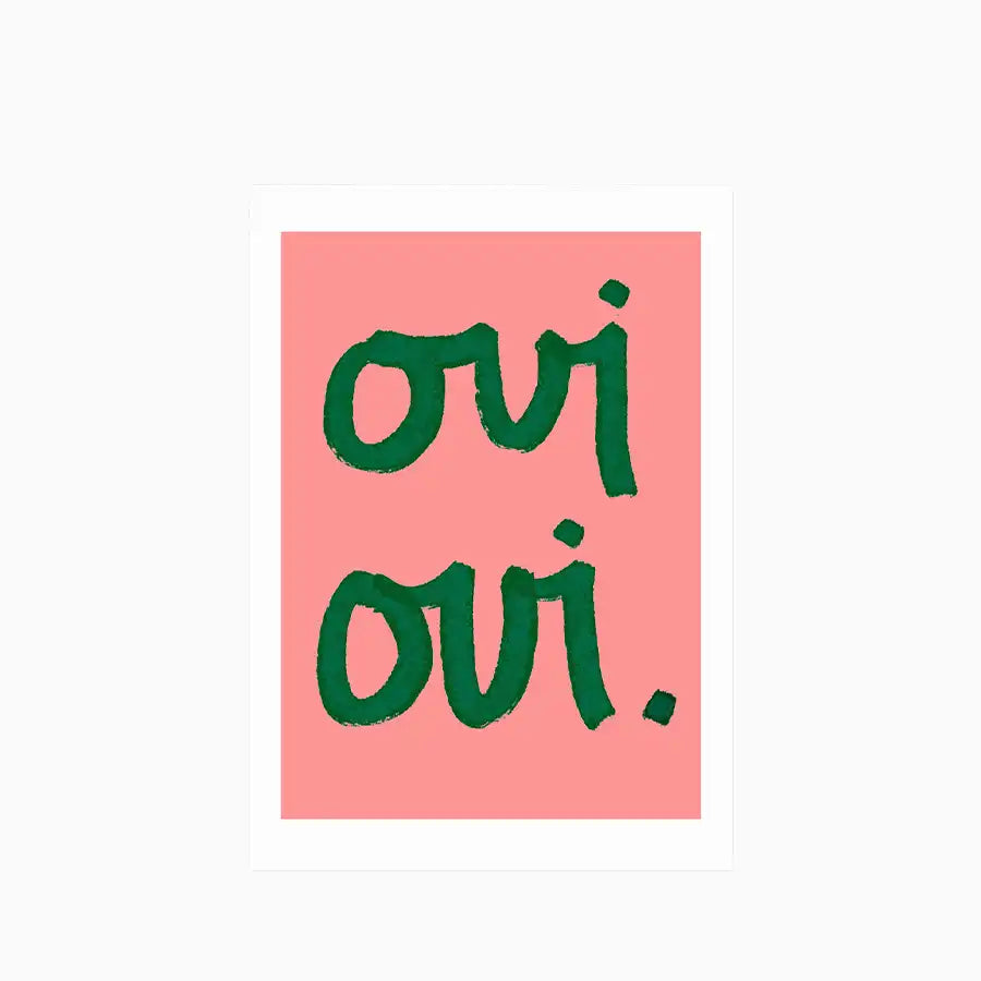 Oui Oui Peach Graphic Print
