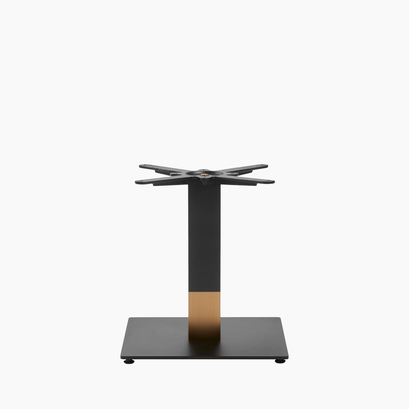 Vale Small Square Coffee Table Base | Black & Brass