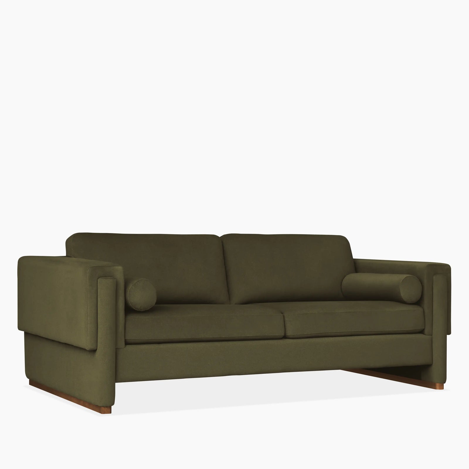 Ava 3 Seater Sofa | Moss Green Sustainable Mohair Velvet