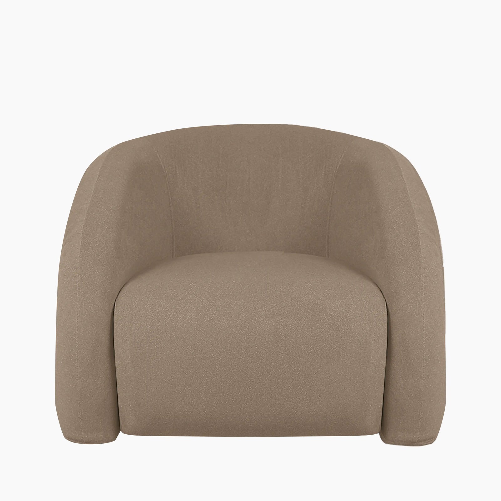 Chaplin Swivel Accent Chair | Truffle Brown Sustainable Mohair Velvet & Walnut