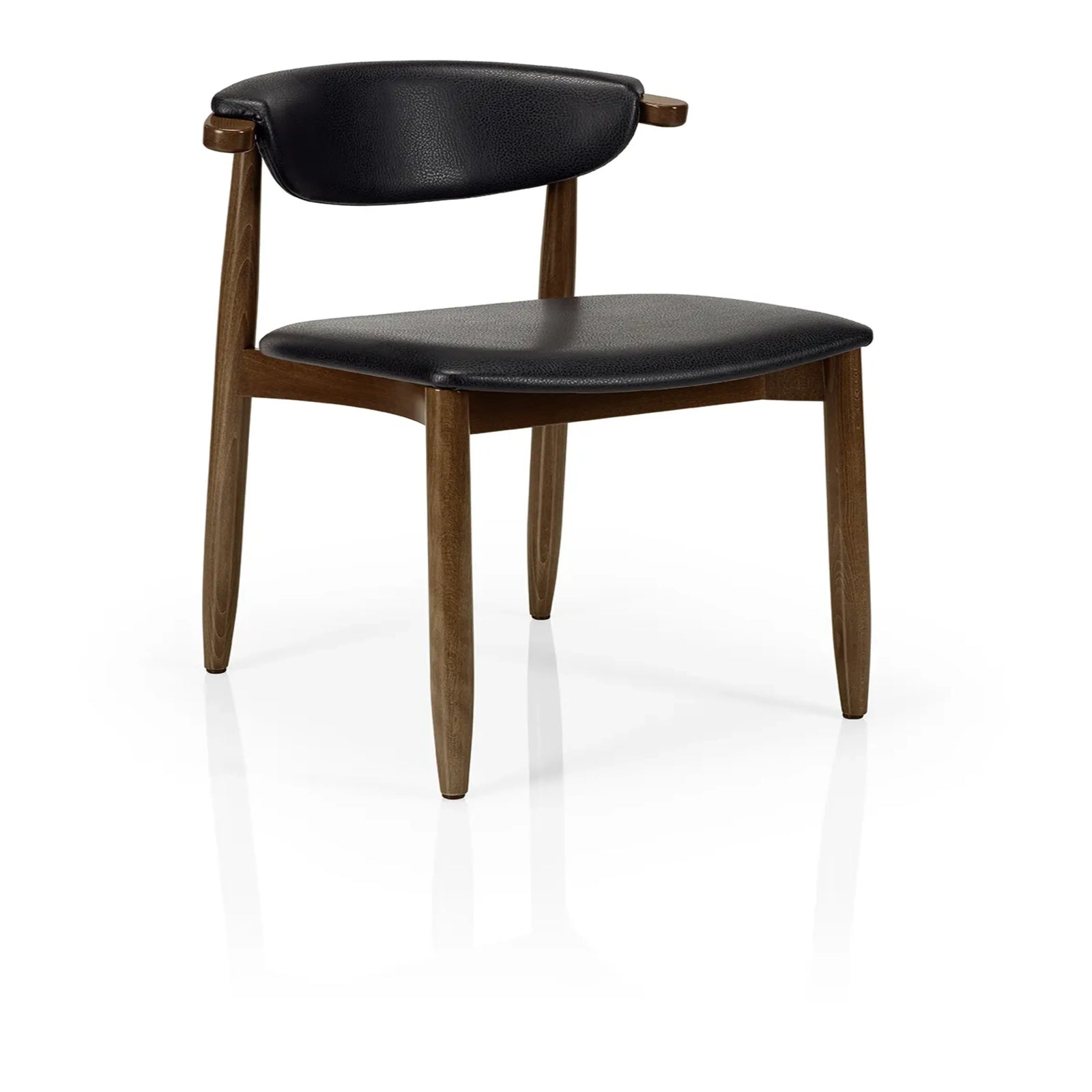 Emrik Wooden Dining Chair | Upholstered Seat & Upholstered Backrest
