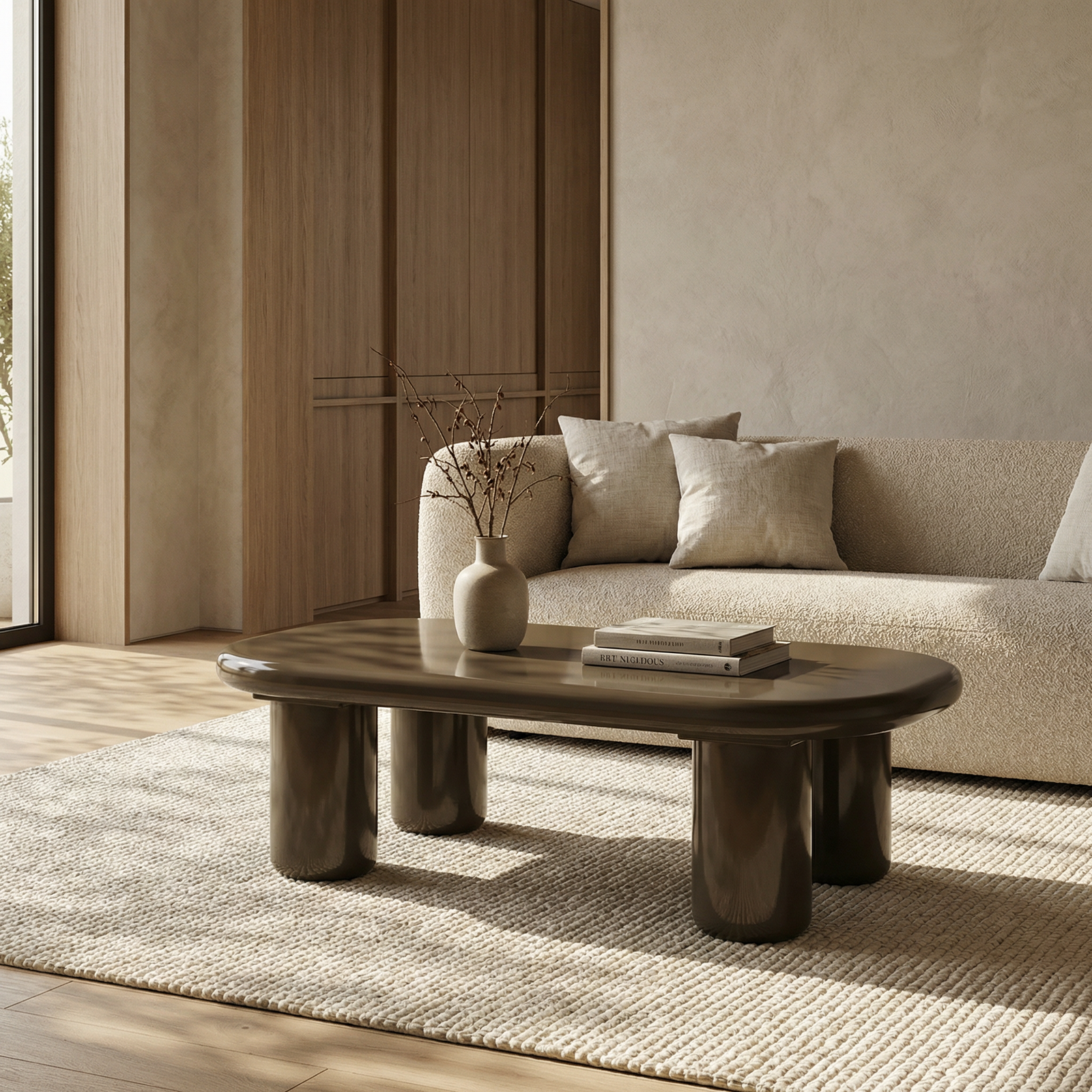 Ludo Rectangle Coffee Table | High Gloss Clay Green